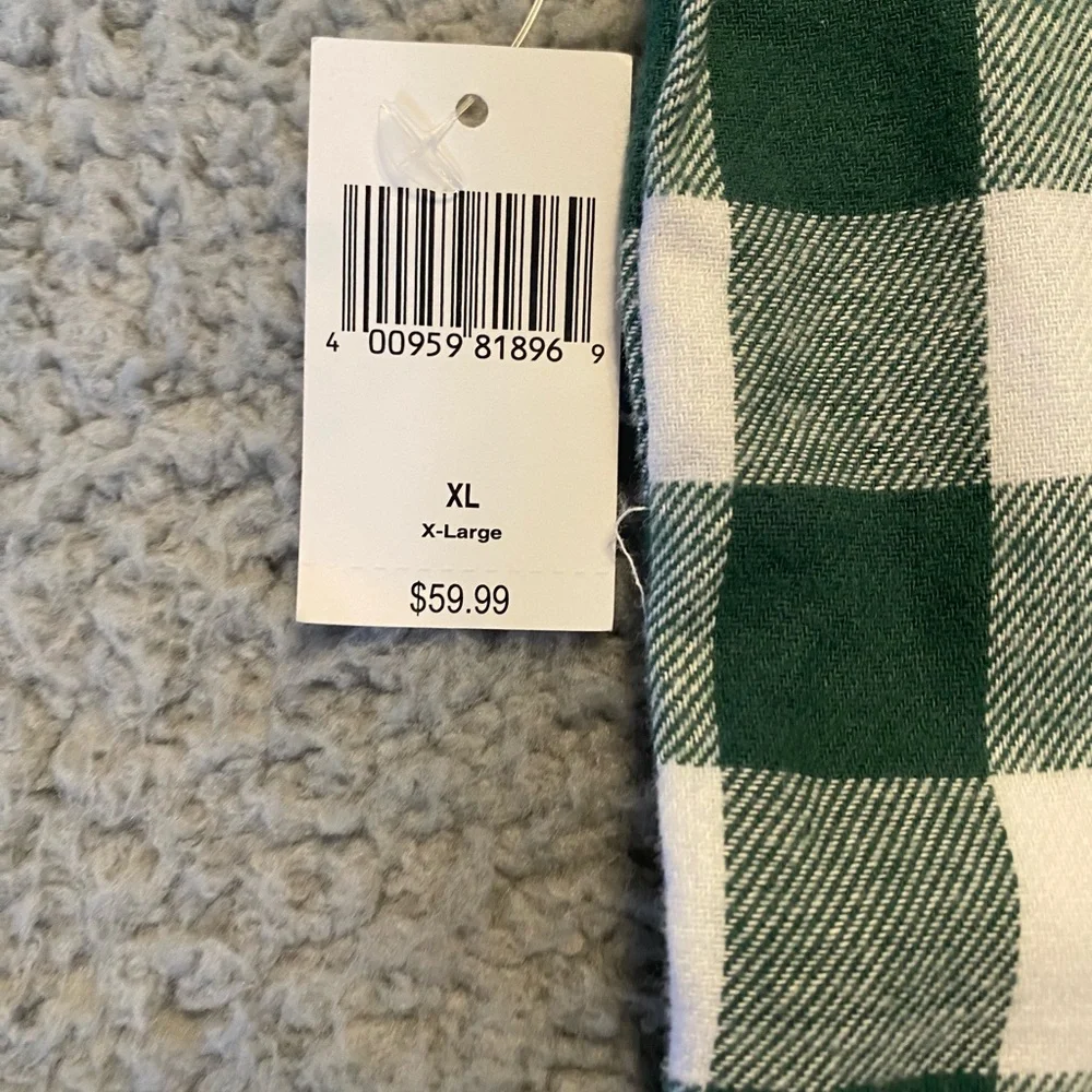 Disney Minnie & Daisy Holiday Sleep Wear Green/White Plaid Pajama Top Women’s XL - Picture 9 of 12